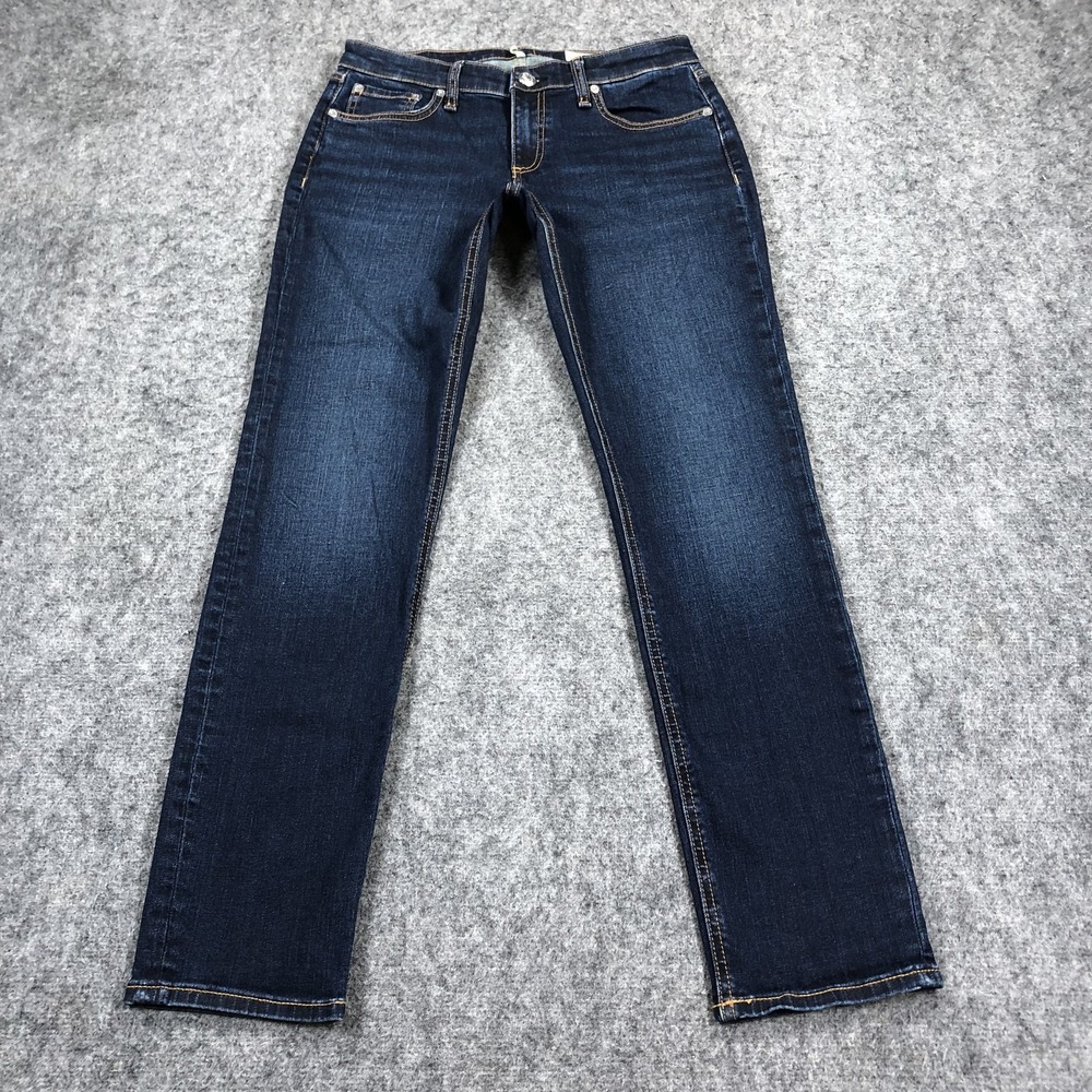 Rag & Bone Dre Jeans Womens 25 Blue Dark Wash Low Rise Boyfriend Stretch Denim